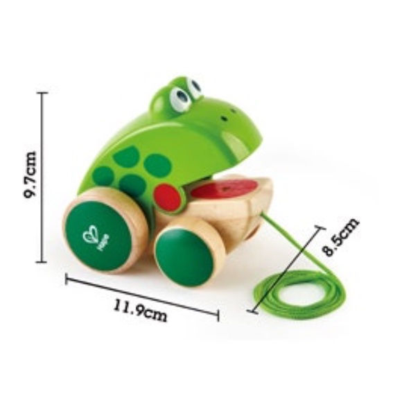 Like New, Hape, Wooden Frog Pull Along, (12+ months) - Picture 5 of 8